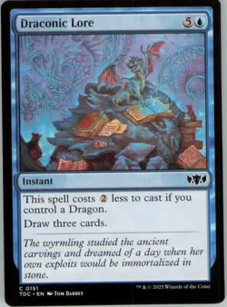 Draconic Lore C Commander: Tarkir: Dragonstorm 151 Near Mint - Image 1