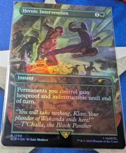 Heroic Intervention MTG Marvel Secret Lair NM Foil Unplayed SLD Black Panther - Image 1
