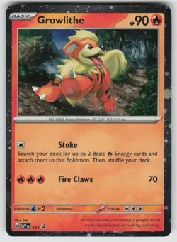 Growlithe 024 Holo Promo Scarlet & Violet Promo Pokemon Near Mint - Image 1