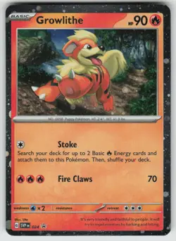 Growlithe 024 Holo Promo Scarlet & Violet Promo Pokemon Lightly Played - Image 1