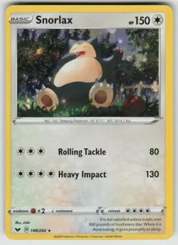 Snorlax (Cosmos Holo) 140/202 Holo Promo Blister Exclusives Pokemon LP - Image 1