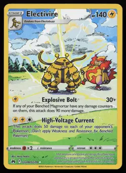 Electivire GG08/GG70 Holo Crown Zenith Galarian Gallery Pokemon English NM - Image 1