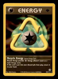 Recycle Energy 105/111 Rare Neo Genesis Pokemon 1st Edition Near Mint - Image 1