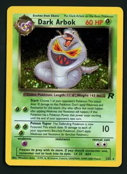 Dark Arbok MP 2/82 - Holo Team Rocket Unlimited 🏝 Pokemon 2000 WOTC - Image 1