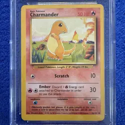 Pokemon Charmander Base Set 046/102 Near Mint Condition 1999 NM 7 - Image 5
