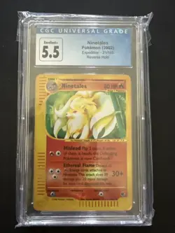 CGC 5.5 2002 Pokemon - Ninetales - Expedition - Reverse Holo #21 - Image 1