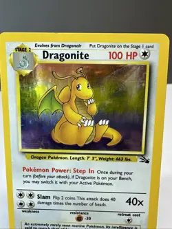 Dragonite 4/62 Holo Rare Fossil 1999 Pokemon LP/MP - Image 2