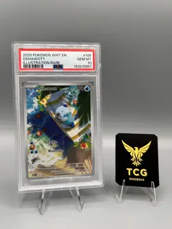 2025 POKEMON WHT EN-WHITE FLARE ILLUSTRATION RARE #105 OSHAWOTT PSA 10 - Image 1