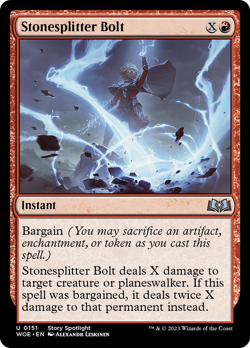 Stonesplitter Bolt #151 | Near Mint FOIL | Wilds of Eldraine WOE | Magic MTG - Image 1