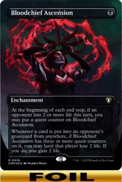 1x - Bloodchief Ascension - FOIL BORDERLESS #636 - Commander Masters - NM MTG - Image 1