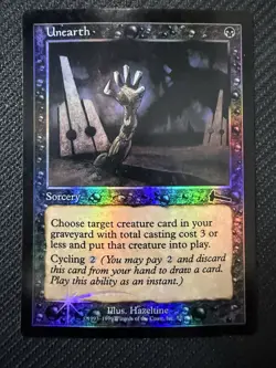 Unearth RARE FOIL 72/143 Urza's Legacy - Magic The Gathering 1999 - Image 1