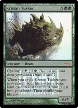 4x MTG Krosan Tusker - Foil FNM 2003, Moderate Play, English Promo: FNM - Image 1