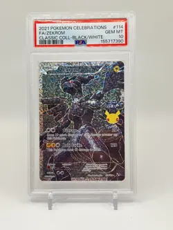 2021 POKEMON CELEBRATIONS CLASSIC COLL #114 FULL ART ZEKROM PSA 10 RARE HOLO NM - Image 1