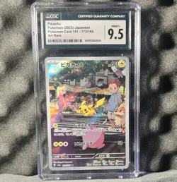 Pokemon 151 2023 sv2a Pikachu Art Rare Holo 173/165 Graded TCG CGC 9.5 Mint+ - Image 1