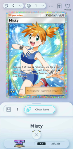 [DIGITAL] Misty | Full Art | 2 Star ⭐⭐ | Pokemon TCG Pocket Trade - Image 1