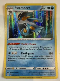 SWAMPERT 064/264 Fusion Strike Pokemon Holo Rare NM/M - Image 1