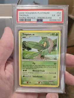 Tropius - (Prerelease) 52/111 Rising Rivals 2009 Pokemon Platinum PSA 6 - Image 1