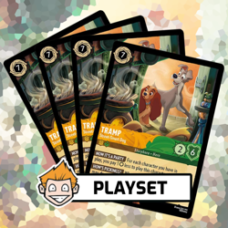 4x Tramp - Street-Smart Dog (#10) Playset - Disney Lorcana, Archazia's Island - Image 1