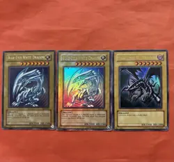 Konami Yu-Gi-Oh! 3-Card Lot: Blue-Eyes White Dragon x2 + Red-Eyes B. Dragon - Image 4