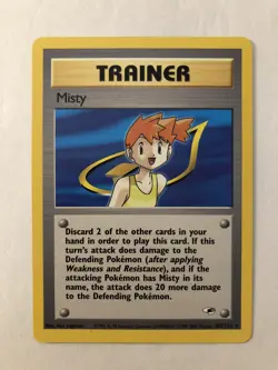 Misty - 102/132 - Pokemon Gym Heroes Unlimited Rare Card WOTC - Image 1
