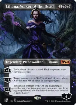 Liliana, Waker of the Dead - Extended Art Core Set 2021 LP MTG - Image 1