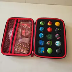 Bakugan Figures Mixed Lot Fifteen (15) Brawlers 25+ Cards plus Carrying Case - Image 1