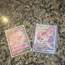 Pokemon Mew V & Mew VMAX Fusion Strike Holo English Card Lot - Image 1