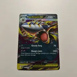 Mega Sharpedo ex 061/094 Me02: Phantasmal Flames Holo Pokemon Card Ultra Rare NM - Image 1