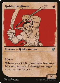 [MTG] Goblin Javelineer (Showcase) (318) (AFR) LP-HP - Image 1