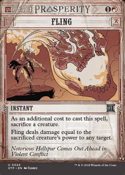 [MTG] Fling (Showcase) (0024) (OTP) LP-HP - Image 1