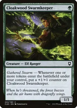 (x4) Cloakwood Swarmkeeper 222/361 Play Set Common Foil Baldur's G MTG NM - Image 1