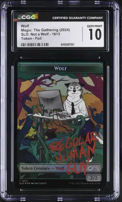 WOLF TOKEN Secret Lair Foil CGC 10 MTG [Nostalgium] - Image 1