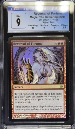 REVERSAL OF FORTUNE Fifth Dawn Foil Rare CGC 9 Q++ MTG [Nostalgium] - Image 1