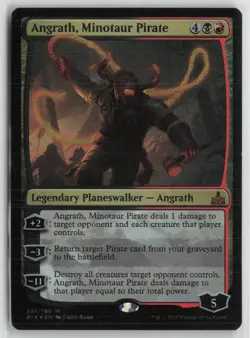 Angrath, Minotaur Pirate LP Foil 201 Rivals of Ixalan Magic: The Gathering - Image 1