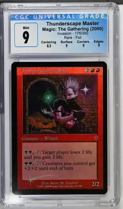 THUNDERSCAPE MASTER Invasion Foil Rare CGC 9 MTG [Nostalgium] - Image 1