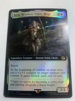 Rosa, Resolute White Mage (Extended Art) Foil R FIN 431 NM Final fantasy MTG - Image 1
