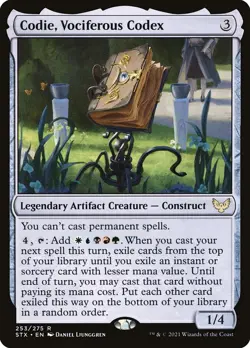Codie, Vociferous Codex (253) Strixhaven: School of Mages STX MTG Magic - Image 1