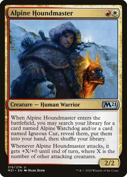 Alpine Houndmaster Foil (215) Core Set 2021 M21 MTG Magic - Image 1