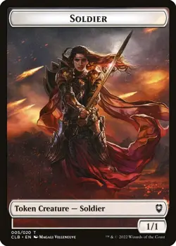 Soldier (005) // Treasure (017) Foil Token Battle for Baldur's Gate CLB MTG - Image 1