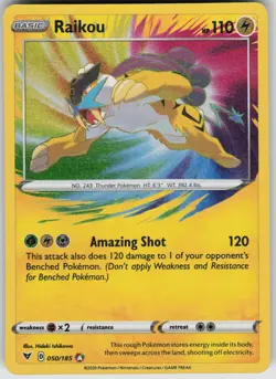 Raikou 050/185 Amazing Rare Vivid Voltage Pokemon Near Mint - Image 3