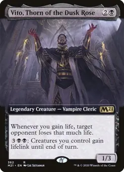 Vito, Thorn of the Dusk Rose - Extended Art Core Set 2021 LP MTG - Image 1