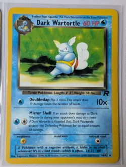 Pokemon WOTC Team Rocket & Base Set Eevee Vaporeon Squirtle Wartortle Bundle - Image 2