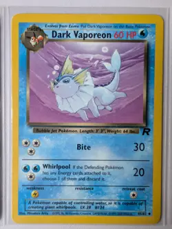 Pokemon WOTC Team Rocket & Base Set Eevee Vaporeon Squirtle Wartortle Bundle - Image 5