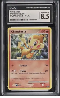 Pokemon Chimchar POP Series 6 14/17 CGC 8.5 - Image 1