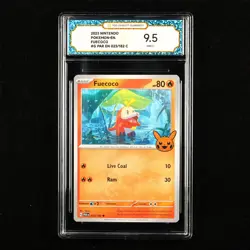 TQG 9.5 Mint+ 2023 Pokemon ENG Fuecoco #G PAR EN 023/182 C - Image 1