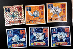 Pokemon Sticker Rare Holo Seal Japanese Amada Poliwag Poliwhirl Poliwrath B16 - Image 1