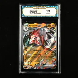 TQG 10 GEM MINT 2023 Pokemon ENG Lyanroc ex #G PAL EN 117/193 RR - Image 1
