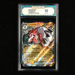 TQG 10 GEM MINT 2023 Pokemon ENG Lyanroc ex #G PAL EN 117/193 RR - Image 2