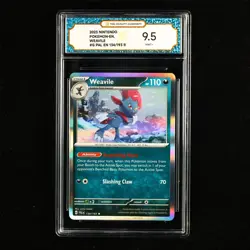 TQG 9.5 Mint+ 2023 Pokemon ENG Weavile #G PAL EN 134/193 R - Image 2