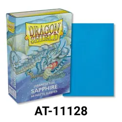 Japanese Matte Sapphire 60 ct Dragon Shield Sleeves YuGiOh Size - Image 1